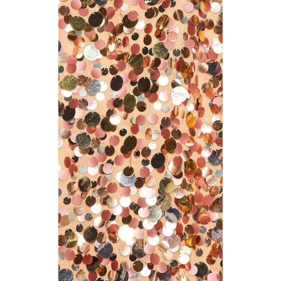 Lovers & Friends Chloe Mini Dress Girls Night Size L Sequin Rose Gold Disco - Picture 13 of 15